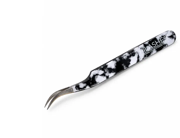 Pęseta do rzęs Zebra Nano Curve Nano Grip Hi-Lashes