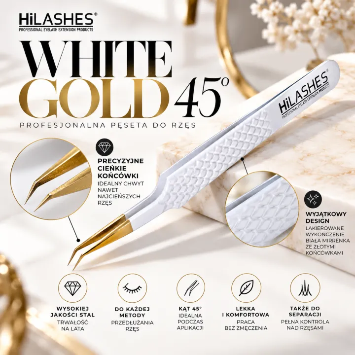 white gold pęseta