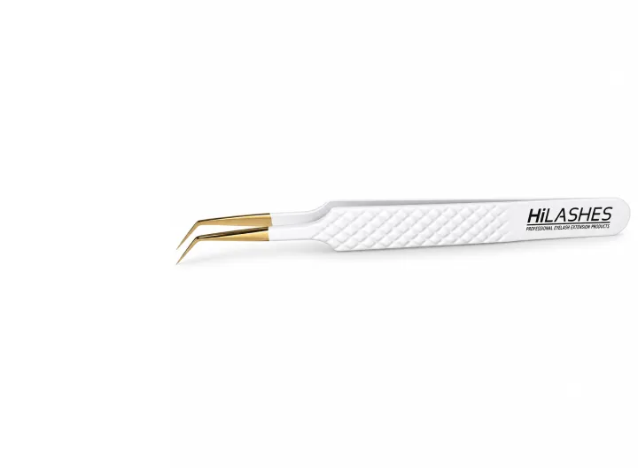 pęseta do rzęs white gold